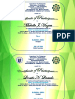 Certificate of Participation