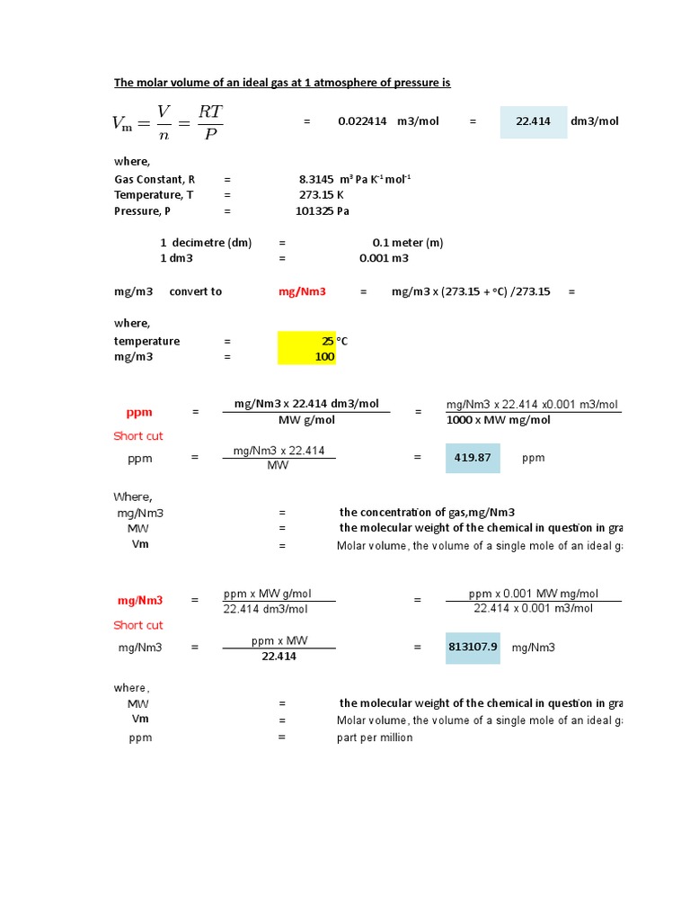 Convert M3 Into Dm3