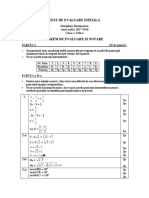 Rezolvare Barem de Corectare Test Initial Matematica Clasa a 8 A