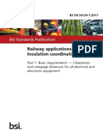 Railway Applications - Insulation Coordination: BSI Standards Publication