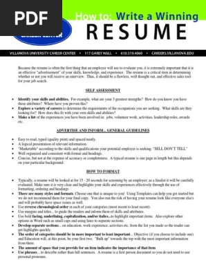 Winning Resume
