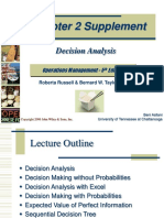 Chapter 2 Supplement: Decision Analysis