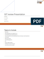 OJT Review Presentation: Name: Ecode: Store: Mentor
