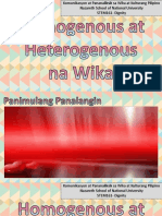 Homogenous at Heterogenous Na Wika