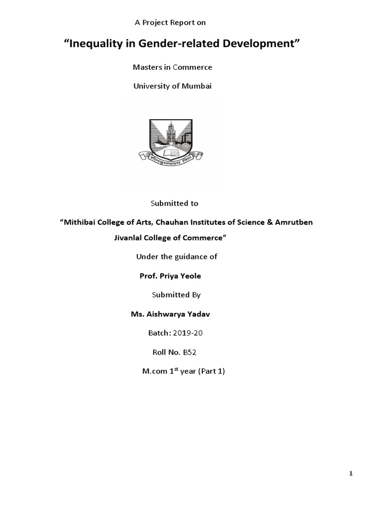 Gender Inequality in Development Report | PDF | Human Development Index ...