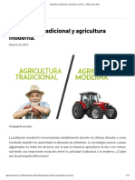 Agricultura Tradicional y Agricultura Moderna.