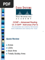 CCNP - Advanced Routing: Ch. 6 OSPF - Multi-Areas (Part II)