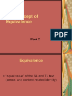 Week 2-The Concept of Equivalence