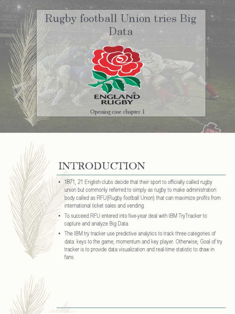 Rugby Football Union Tries Big Data: Opening Case Chapter 1 | PDF