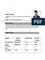 Prince Resume Print Document