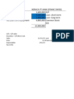 Neraca PT Anak (Franc Swiss) Cash 1,600,000 A/P A/R 3,200,000 Loan - Short-Term Inventory 2,400,000 Loan - Long Term Net Plant and Equipment 4,800,000 Common Stock R/E 12,000,000