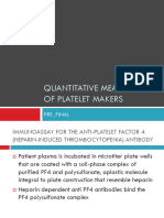 Quantitative Meausrement of Platelet Makers: Pre - Final