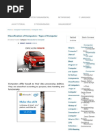 Classification of Computers - Type of Computer