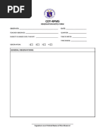 Cot-Rpms: General Observations