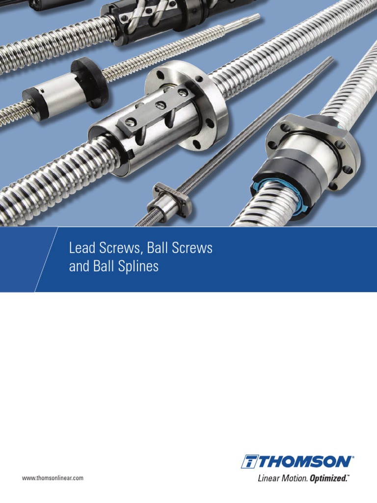 Thomson Ball Screws PDF PDF Bearing (Mechanical) Actuator