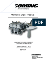 2008 Lycoming Service Engine Price List