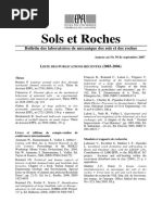 Bulletin Des Laboratoires de Mécanique Des Sols Et Des Roches