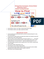 Lesson Plan of LCM Using Prime Factorization Method PDF