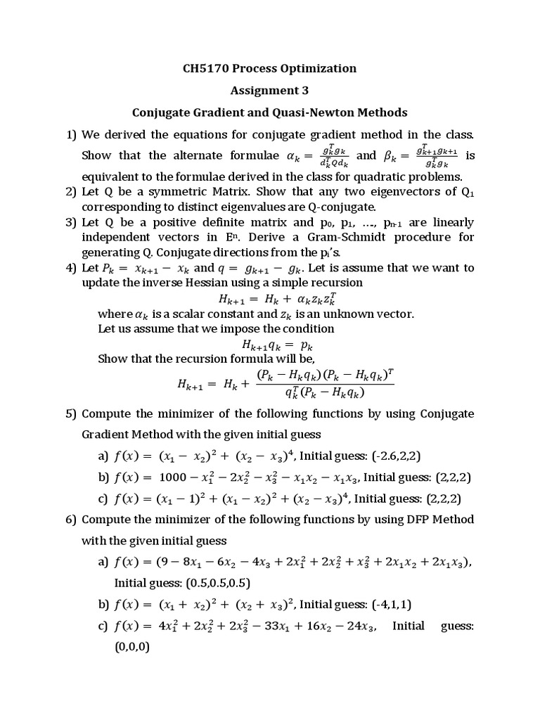 Conjugate Gradient & DFP Methods Explained | PDF | Teaching Methods ...