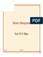 Memory Management: Prof. P.C.P. Bhatt
