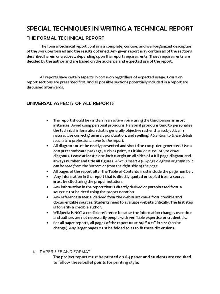 Technical Report Writing Guide | PDF | Abstract (Summary) | World Wide Web