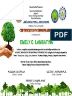 Tree Planting Commendation