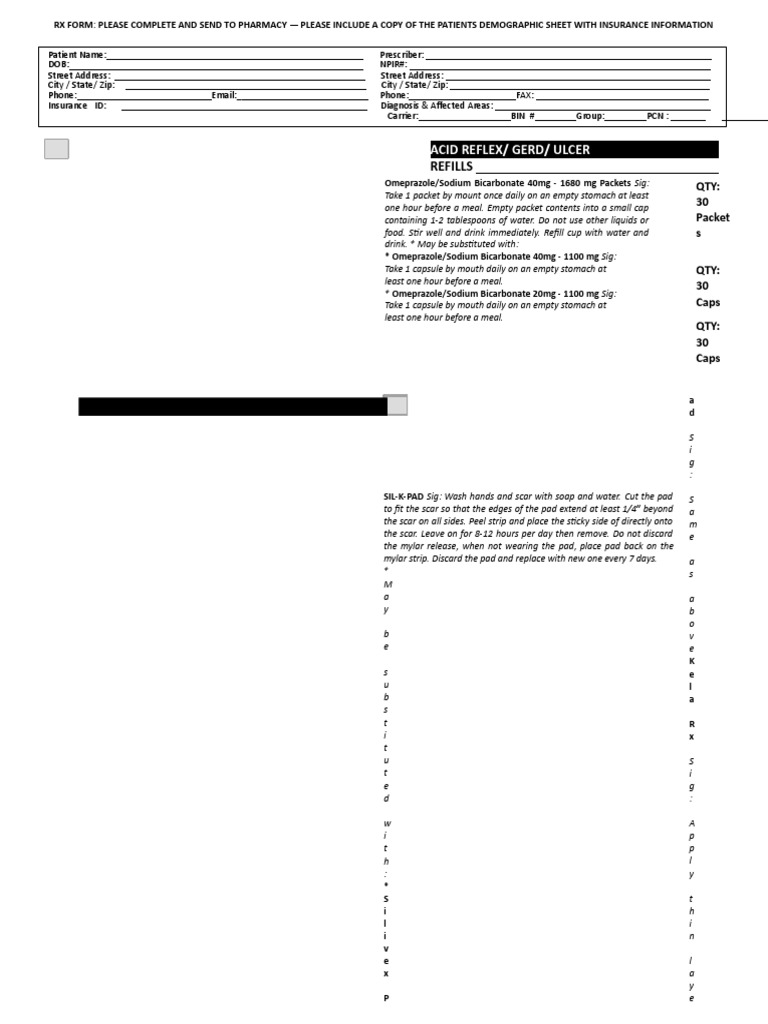Prescription Pad 731 | PDF | Medical Prescription | Topical Medication
