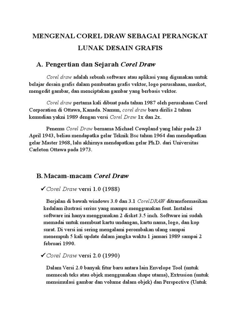 Mengenal Corel Draw Sebagai Perangkat Lunak Desain Grafis
