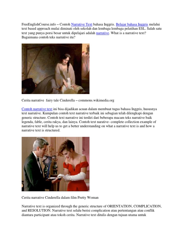 The Examole of Narrative Text | PDF