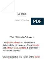 Dialect of The Day - Geordie