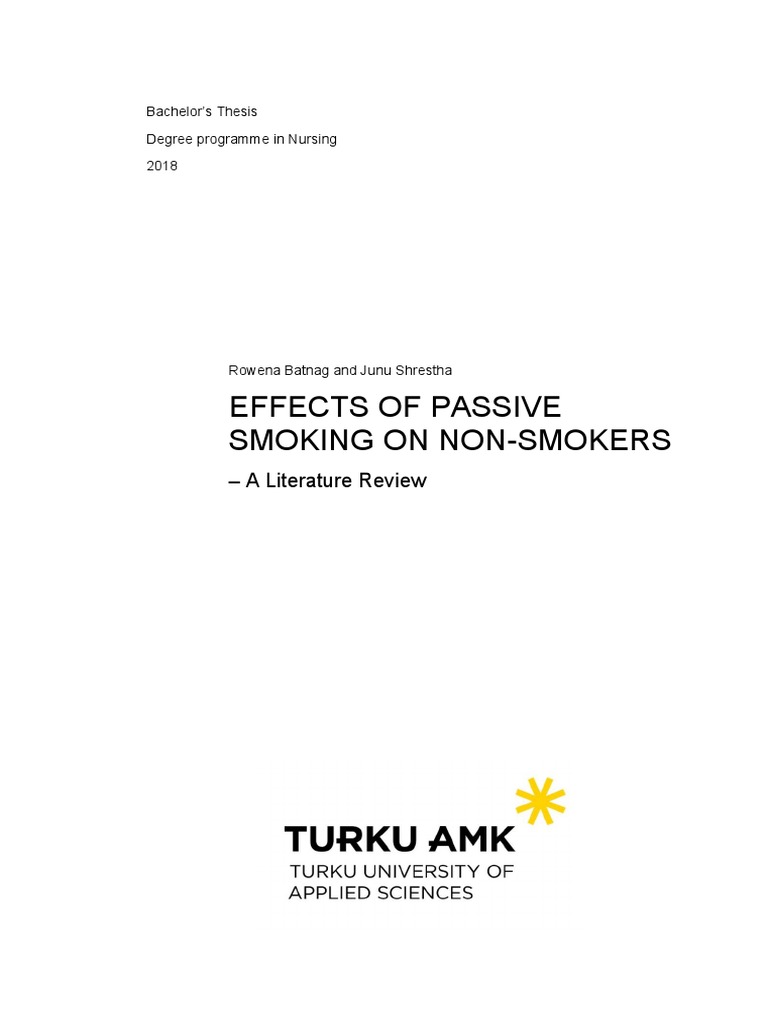 Passive Smoking PDF PDF Tobacco Smoking Addiction