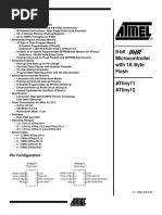 8-Bit Microcontroller With 1K Byte Flash Attiny11 Attiny12: Features