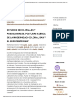 Estudios Decoloniales y Poscoloniales. Posturas Acerca de La Modernidad - Colonialidad y El Eurocentrismo - Gómez Vélez - Ratio Juris