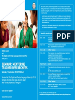 Seminar: Mentoring Teacher Researchers: Saturday, 7 September, 0930-1700 Hours