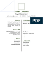 Julian DUBOIS: Payroll Coordinator