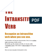 The Intransitive Verb