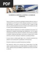 Servicio al Cliente Logistica Unidad 6