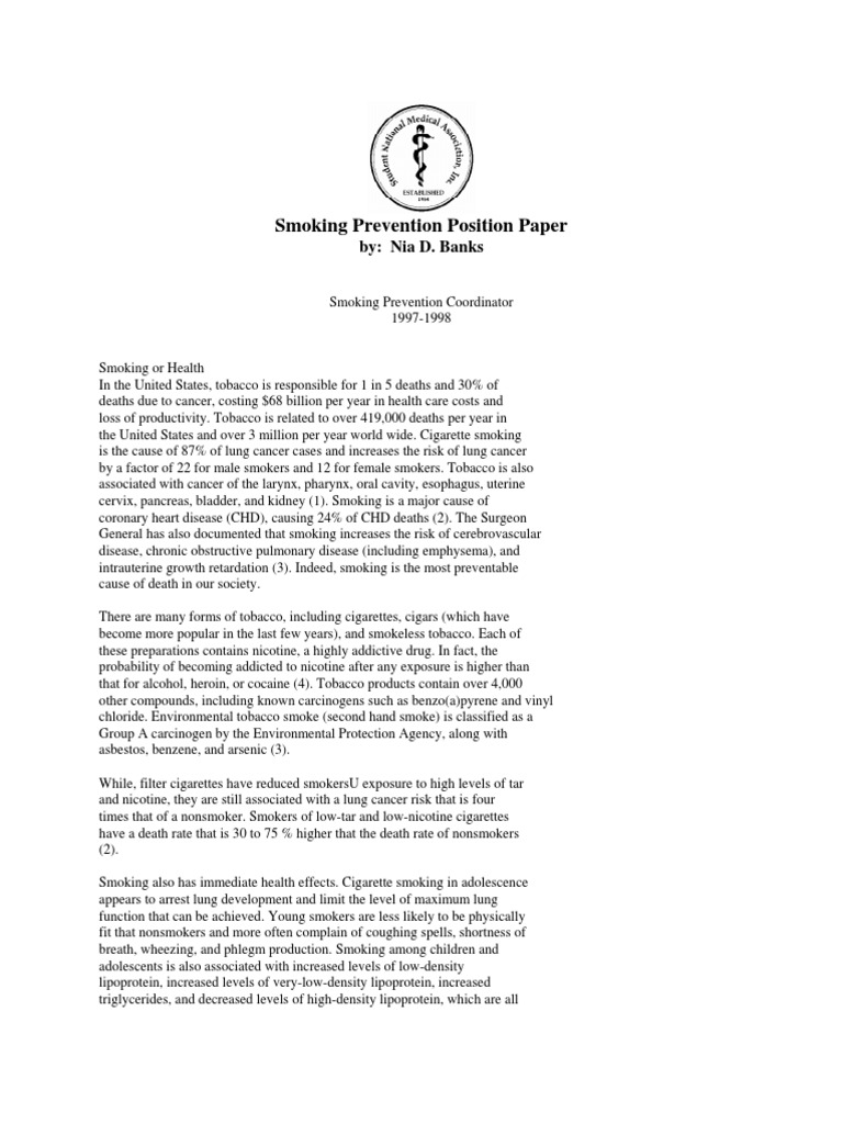 Smoking Prevention Strategies and Impact | PDF | Tobacco Smoking ...