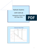 Hydraulic Systems: Camp-G/Matlab Hydroelectric Power Plant Ith S T K With Surge Tanks