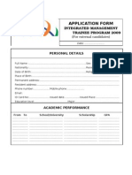 IMTP09 - Application Form - For External Candidates