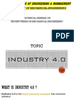 Department of Mechanical Engineering: Technical Seminar On Recent Trends in Mechanical Engineering'