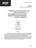 Fintech and Its Implementation On The Romanian Non Banking Capital Market