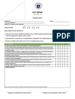 Cot RPMS Observation Forms