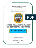 Plan de Trabajo 2019 V Foro de Investigacion Saecoz