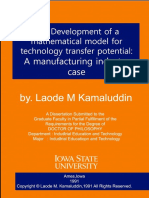 The Development of A Mathematical Model For Technology Transfer P