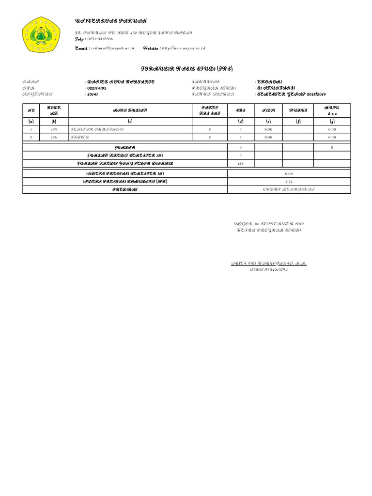 Sistem Informasi Akademik (Simak) Universitas Pakuan - PDF | PDF