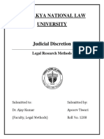 Judicial Discretion and Legal Research