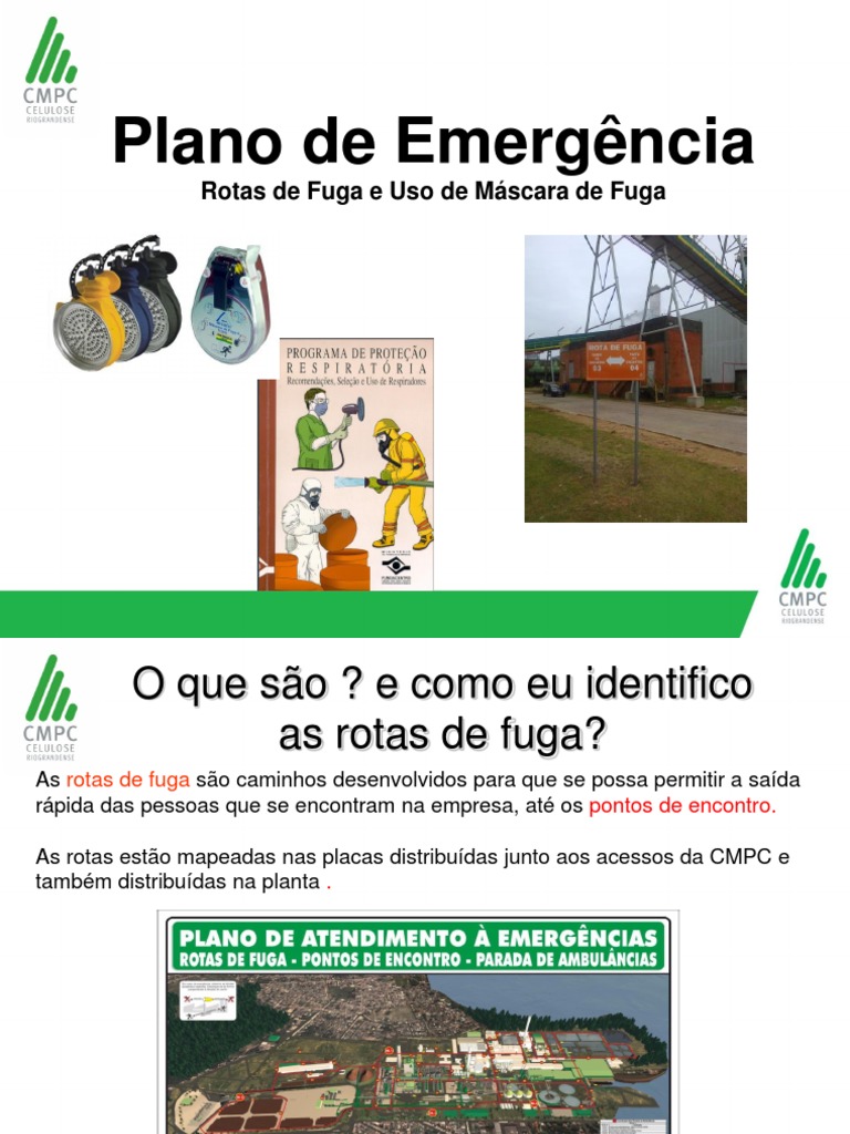 Rotas e Máscaras de Fuga em Emergências | PDF
