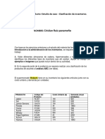 Evidencia de Producto: Estudio de Caso - Clasificación de Inventarios