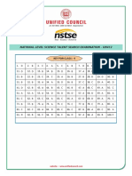 Class 4 - NSTSE 2015 UN412 Answer-Key PDF